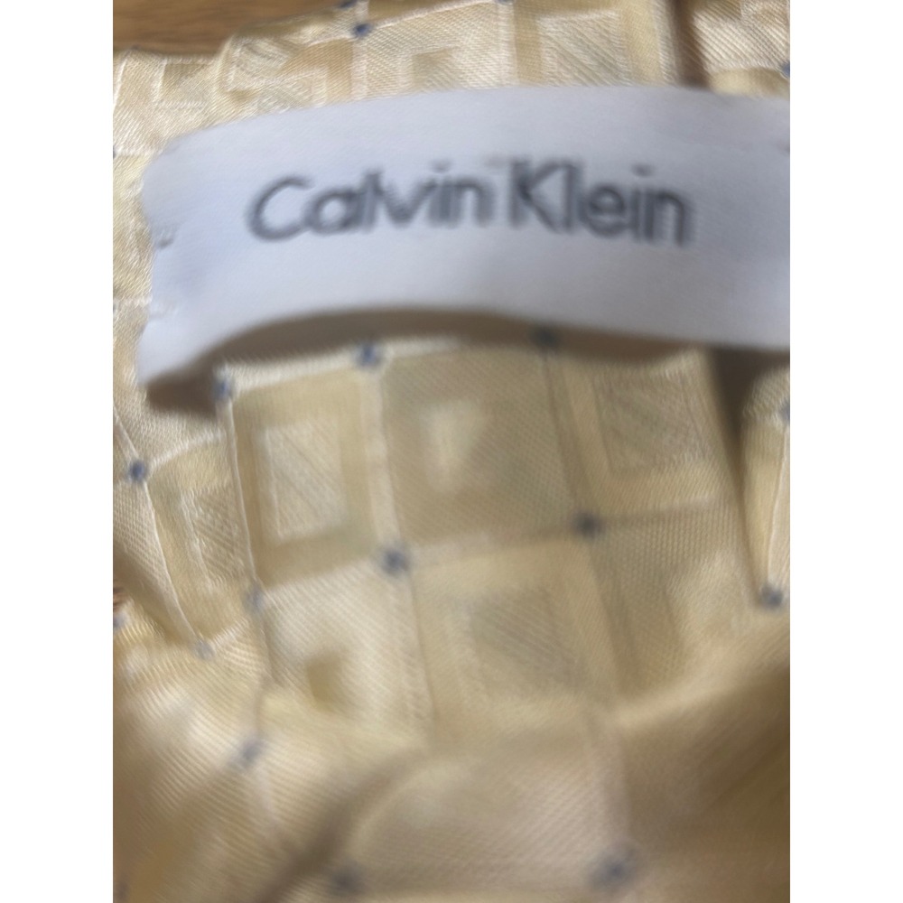 Calvin Klein 100% Silk Tie Necklace Mermaid Pearl Embellished Gold Champagne - Picture 11 of 12